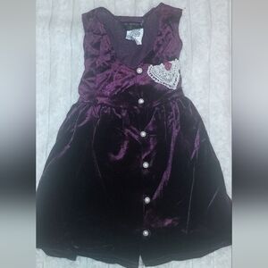 Vintage Elegant Purple Velvet 3T Dress